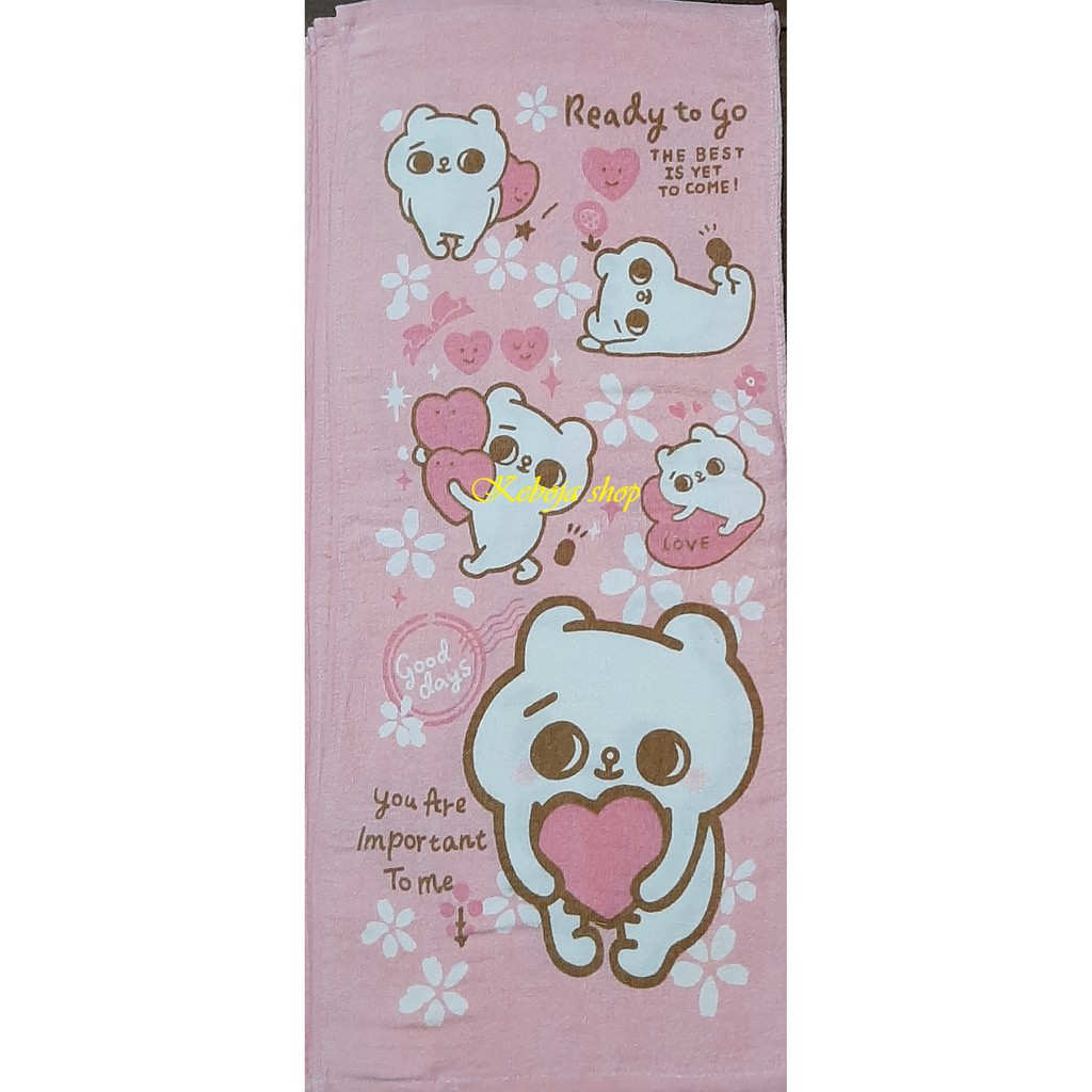 Khăn cotton in hình, khăn tắm, khăn trẻ em 33x76 KB03