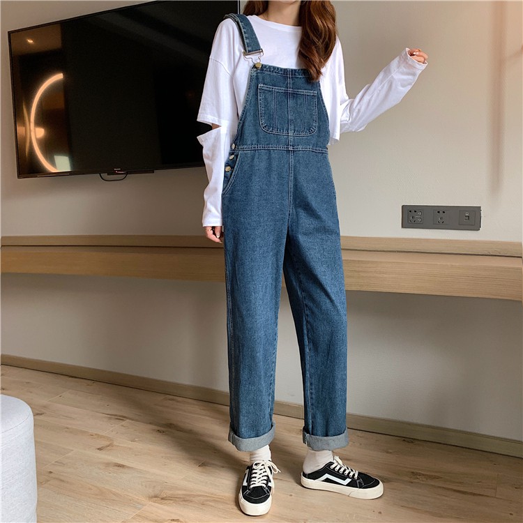 SẴN M Yếm Bò Dài Dành Cho Bạn Nữ - Đủ Size - Màu Xanh Đậm | BigBuy360 - bigbuy360.vn