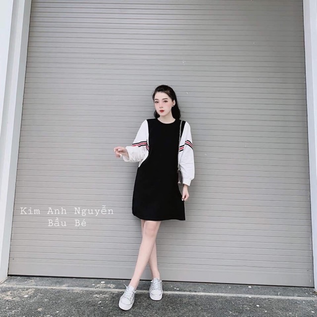 Váy suông tay kẻ ( ảnh thật cuối )