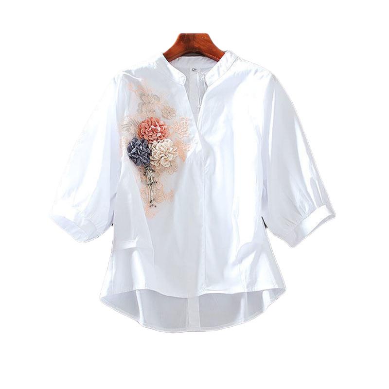 Áo Thun Nữ Plus Size Thêu Hoa Hồng