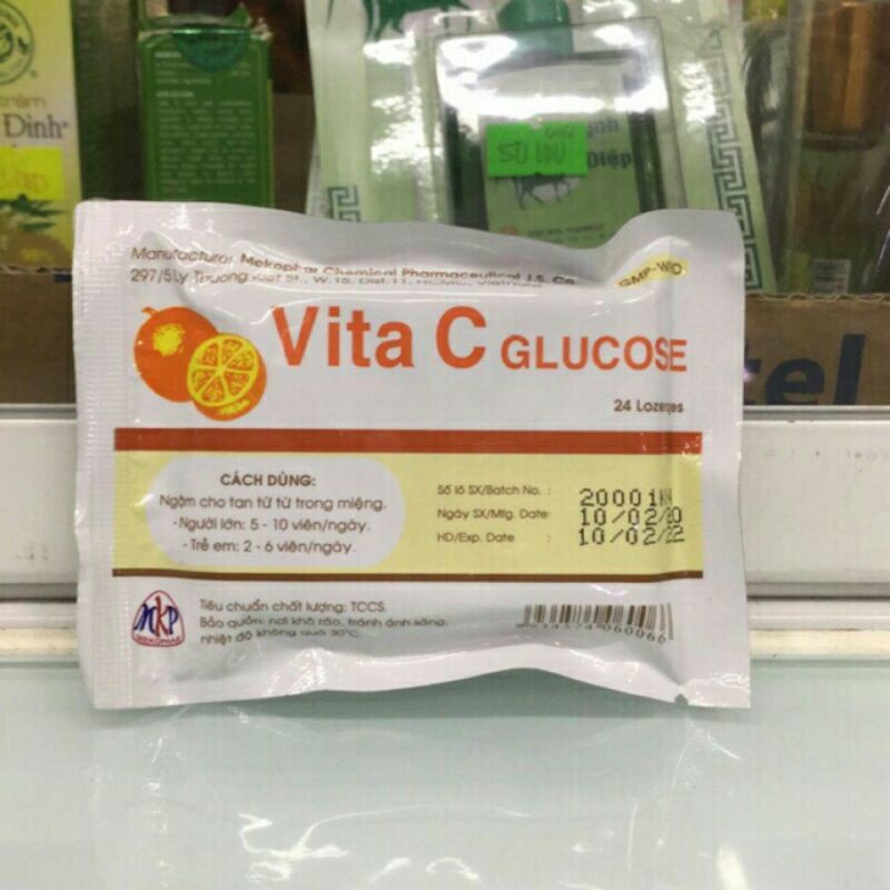 Kẹo Vita C glucose Mekophar 10 gói