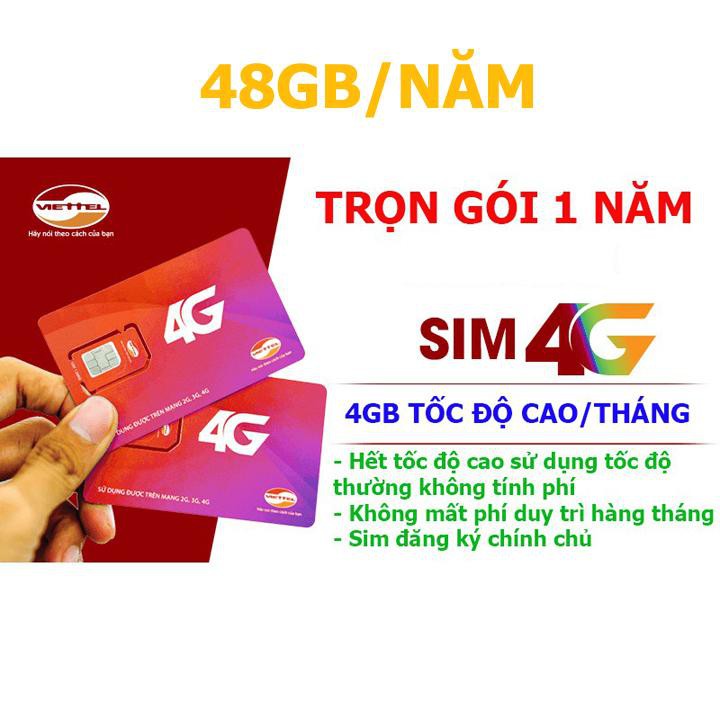 (Rẻ Vô Đối) Sim Dcom 4G Viettel D500 Trọn Gói 1 Năm Dùng Mạng Miễn Phí