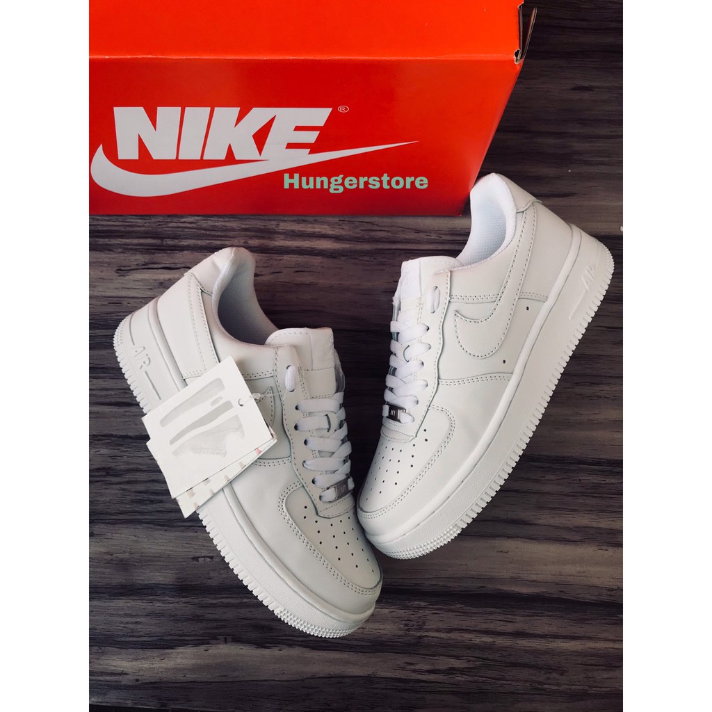 Giày Sneaker NK AF1 Full Trắng,[Voucher Giảm 20K] NK AF1 Full Trắng , Đế cao 3cm Đủ Size Nam Nữ 36-43-Hunger.Store HN