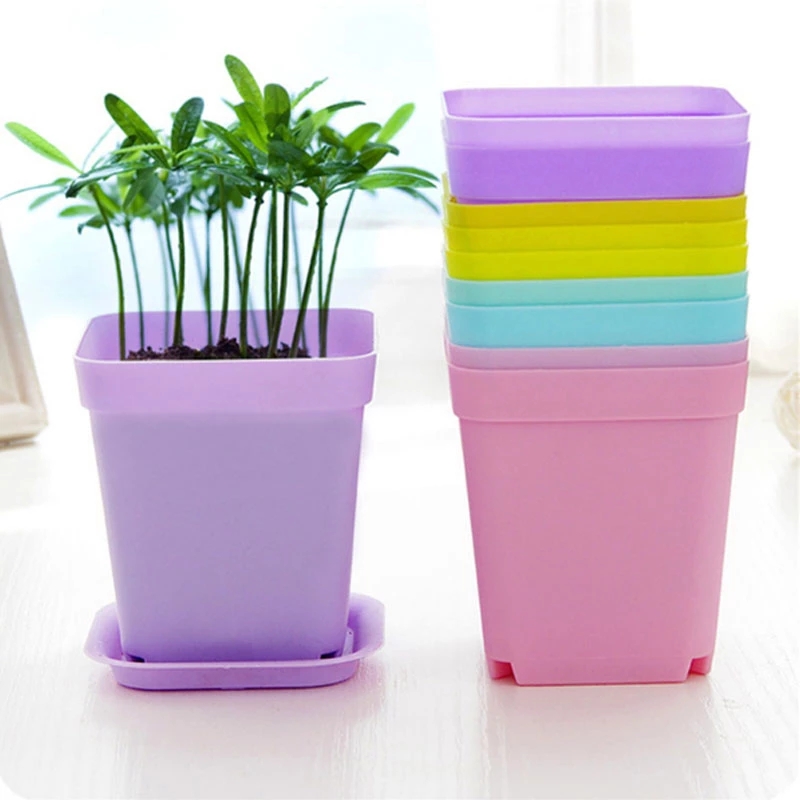 Chậu trồng hoa bằng nhựa dày dặn có 7 màu sắc để lựa chọn