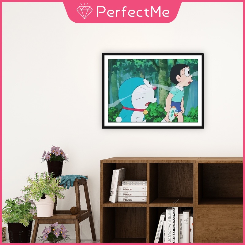 Bộ Tranh Đính Đá 5D Tự Làm 40x30cm Hình Doraemon Trang Trí Nhà Cửa