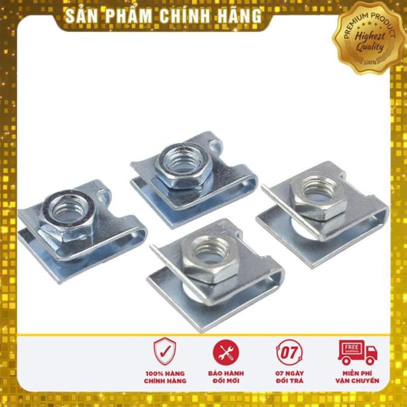 ⚡️GIÁ TỐT⚡️ Bộ 10 Kẹp Bắt Ốc/ Tán Cố Định Chữ U - Đường Kính 6mm - Chốt Khóa Trên Xe Ôtô