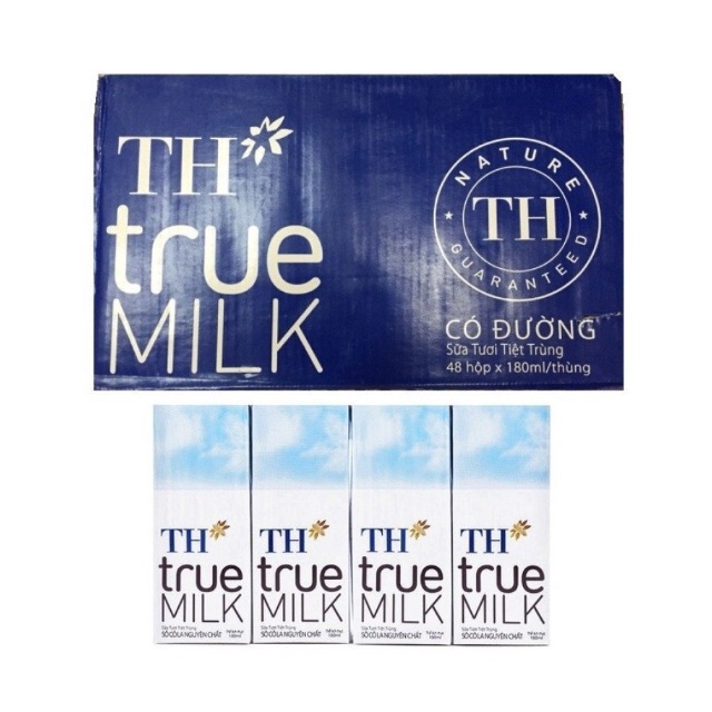 [Hsd 5.2021] Thùng 48h Sữa TH true milk Có đường 180ml