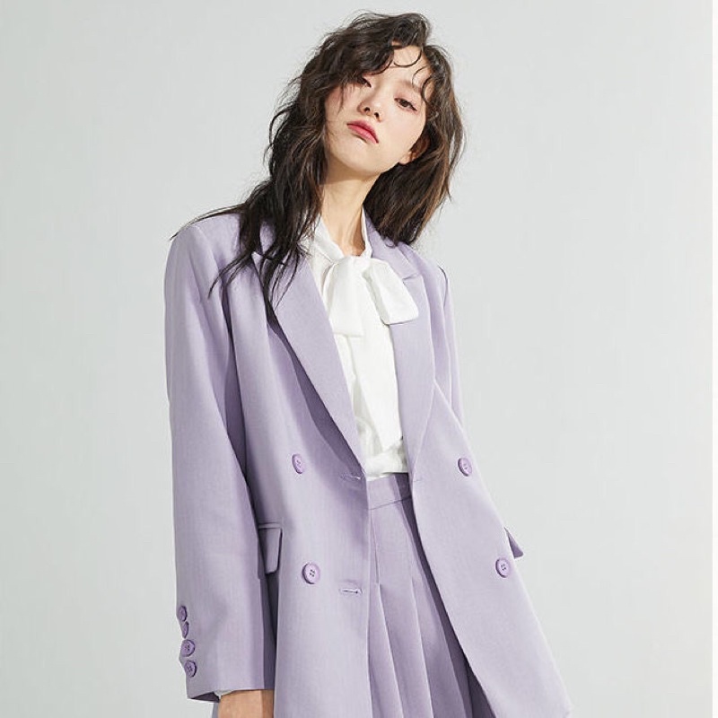 Set Áo Blazer + chân váy nữ phong cách hàn quốc mẫu mới đẹp mã ZELE505 | BigBuy360 - bigbuy360.vn