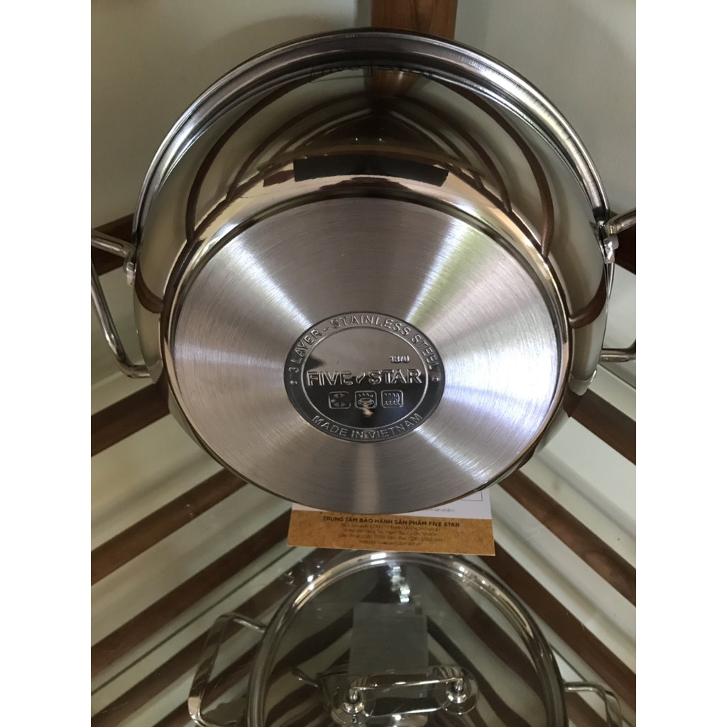 Nồi Kho Cá Thịt Inox 3 Lớp Chống Dính Fivestar Dùng Được Bếp Từ 3 Size 18cm - 20cm - 22cm