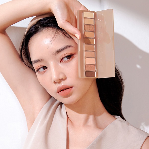 Bộ trang điểm mắt môi tông nude cà phê ETUDE Nudifull Espresso Play Color Eyes bảng phấn mắt 10 màu 70g và son Fixing Tint 4g