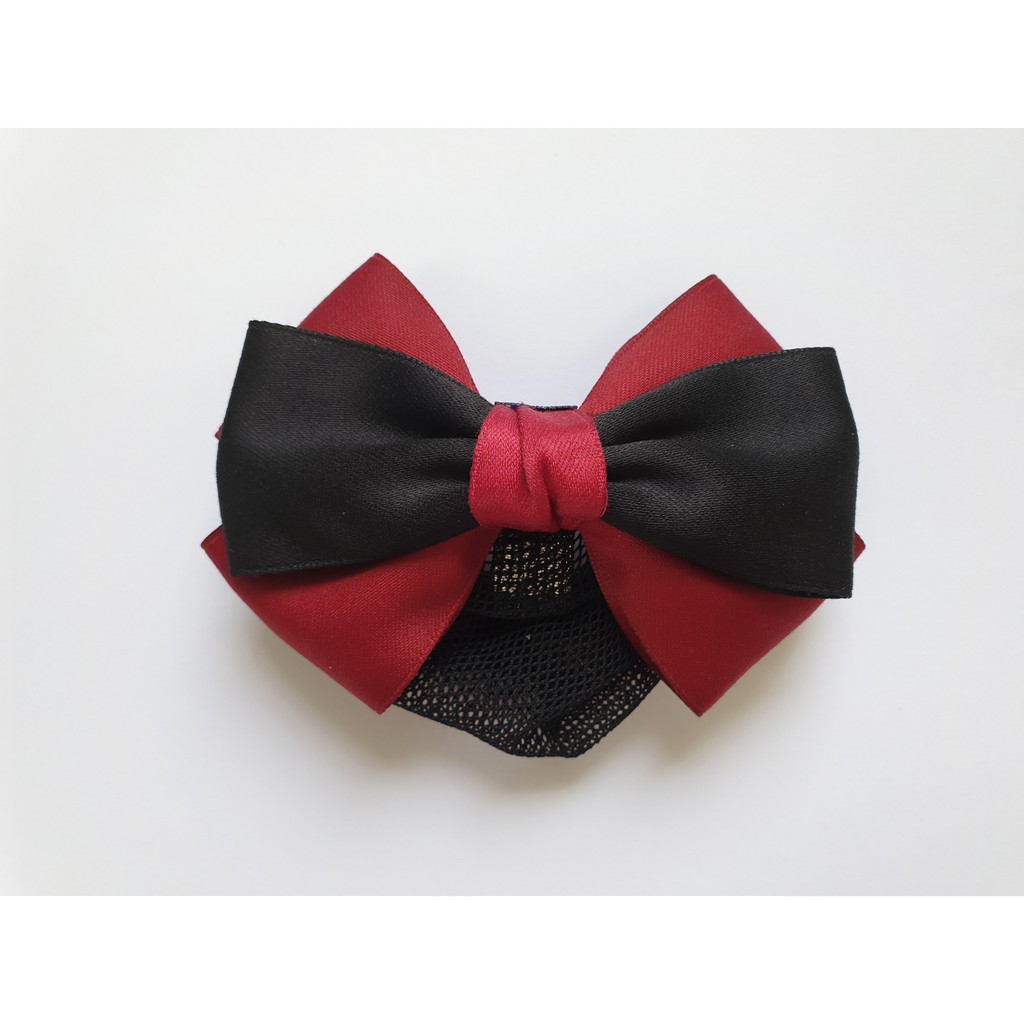 Cặp tóc nơ công sở có búi lưới handmade - PhukienSolmi