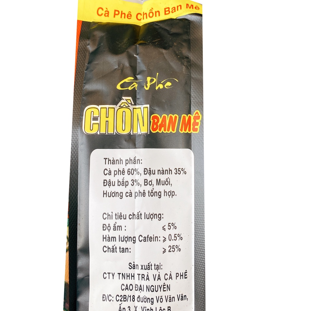 Bịch 500gr cà phê pha phin Chồn đỏ Ban mê Cao Đại Nguyên.