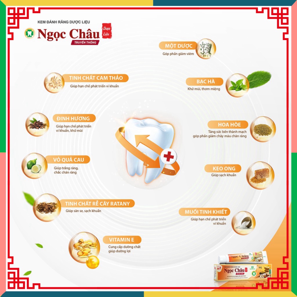 Kem đánh răng thuốc Ngọc Châu 170g