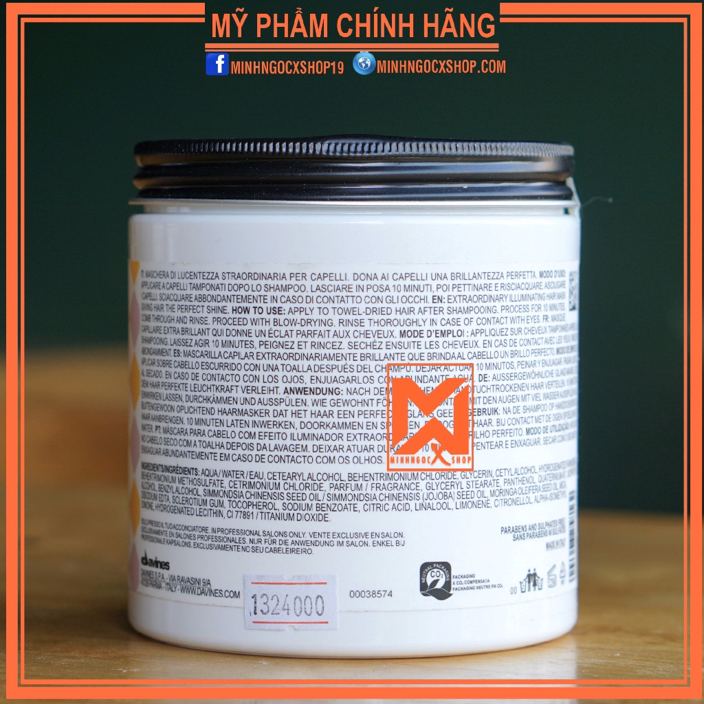 Mặt nạ tóc tạo bóng hoàn hảo DAVINES SPOTLINGT CIRCLE 750ml chính hãng