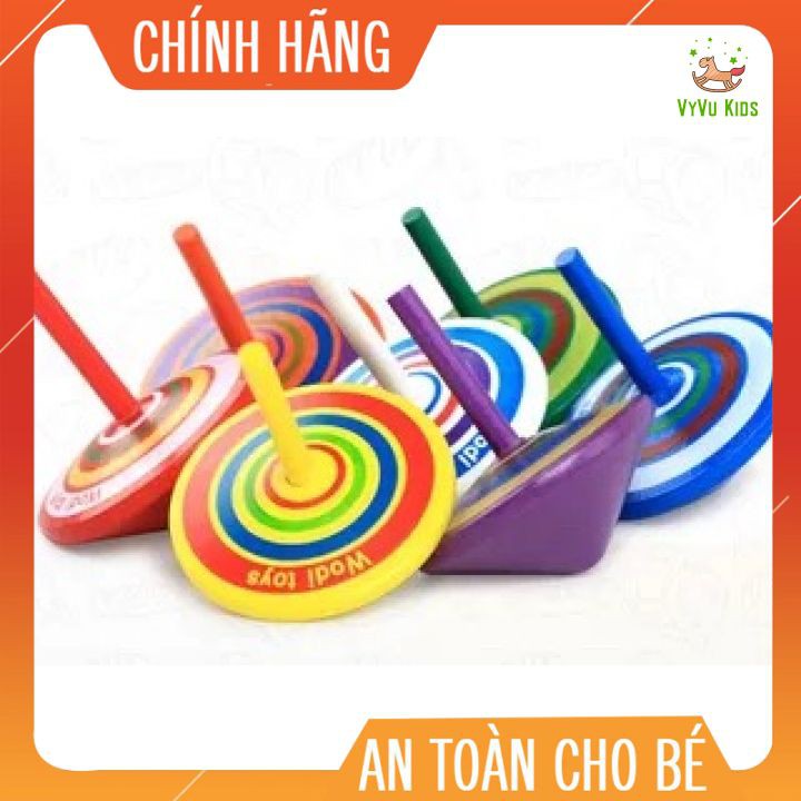 Con quay bằng gỗ nhiều màu sắc Montessori ♥️ CHÍNH HÃNG♥️ ĐỒ CHƠI GIÁO DỤC♥️ giúp phát triển các giác quan của trẻ