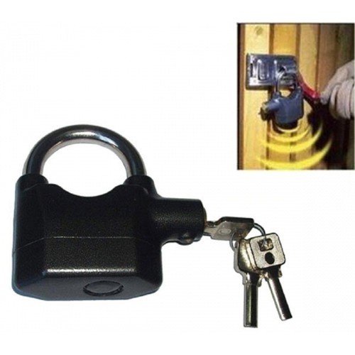 Ổ Khóa Chống Trộm Cao Cấp Alarm Lock Có Còi Báo Động màu đen