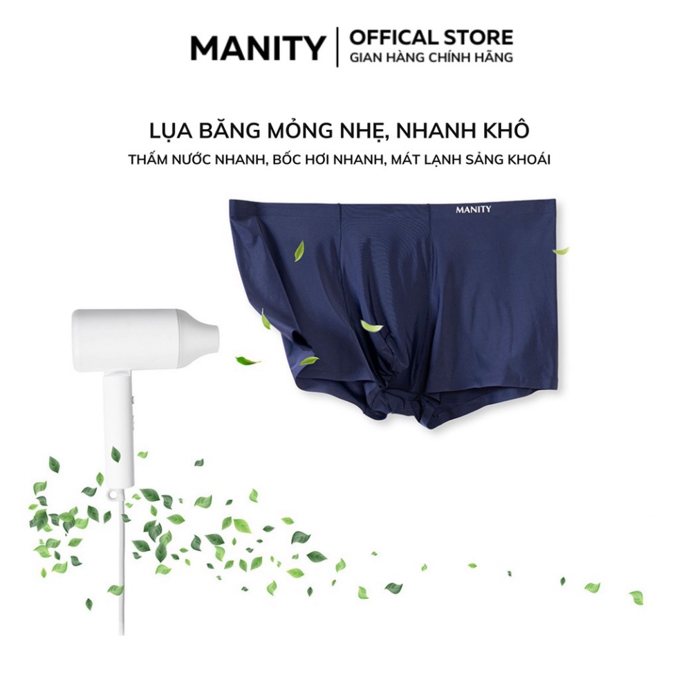 Quần sịp nam, quần boxer nam cao cấp vải lụa băng mềm mịn, kháng khuẩn - MANITY - Hàng mới về