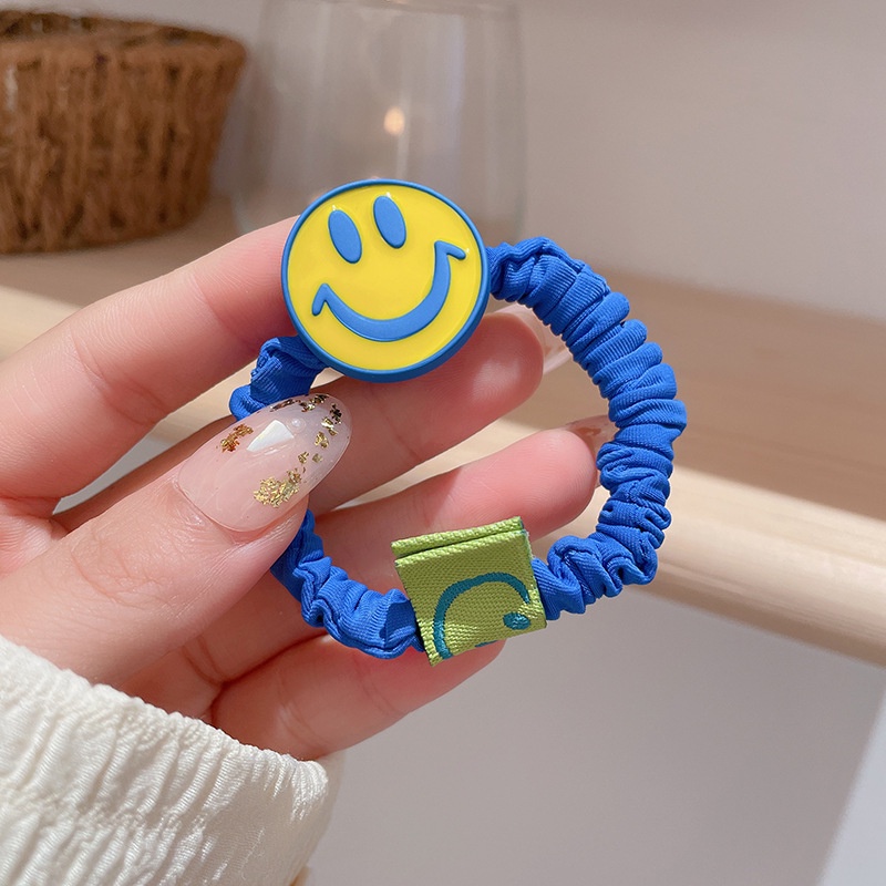 Dây Buộc Tóc Cao Su Co Giãn Họa Tiết Bông Hoa Mặt Cười Dễ Thương 2022
