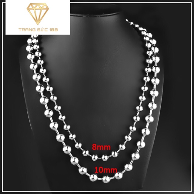 Dây chuyền inox nam nữ bi tròn DN078