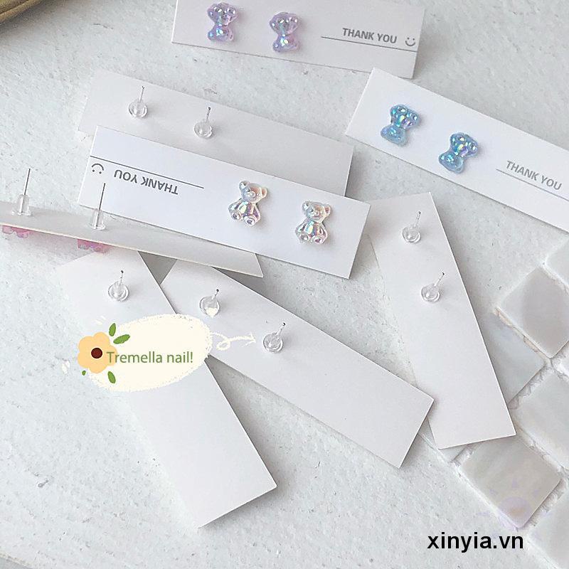 Đôi bông tai hình gấu màu sắc ngọt ngào đáng yêu cho nữ