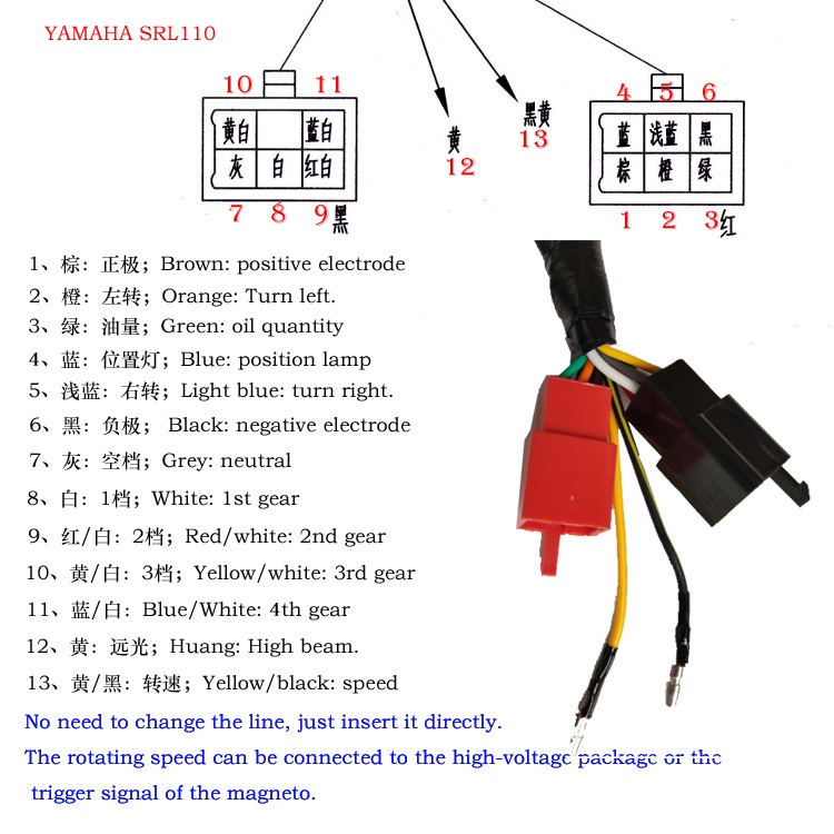 Màn Hình LCD Kỹ Thuật Số Dành Cho Xe Mô Tô Yamaha SRL11OZ SRL11OZR FI LAGENDA 110Z