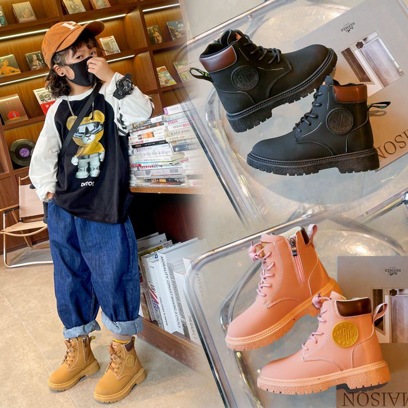 Giày Bốt Martin Màu Vàng Phong Cách Hàn Quốc Thời Trang Mùa Thu Mới 2022