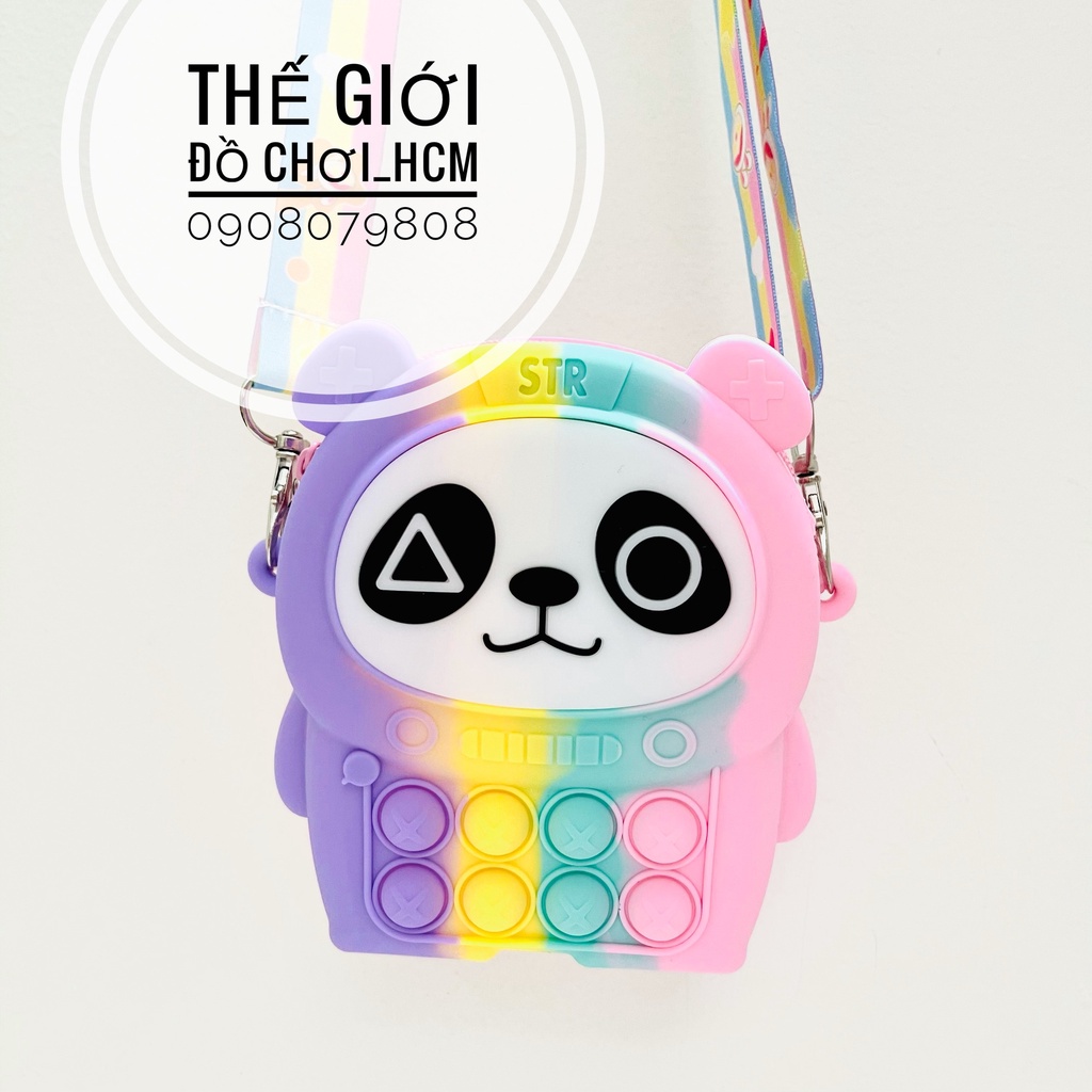 [HOT- MẪU MỚI] Túi đeo chéo mini kết hợp trò chơi POP IT bằng silicon mềm giúp giảm căng thẳng