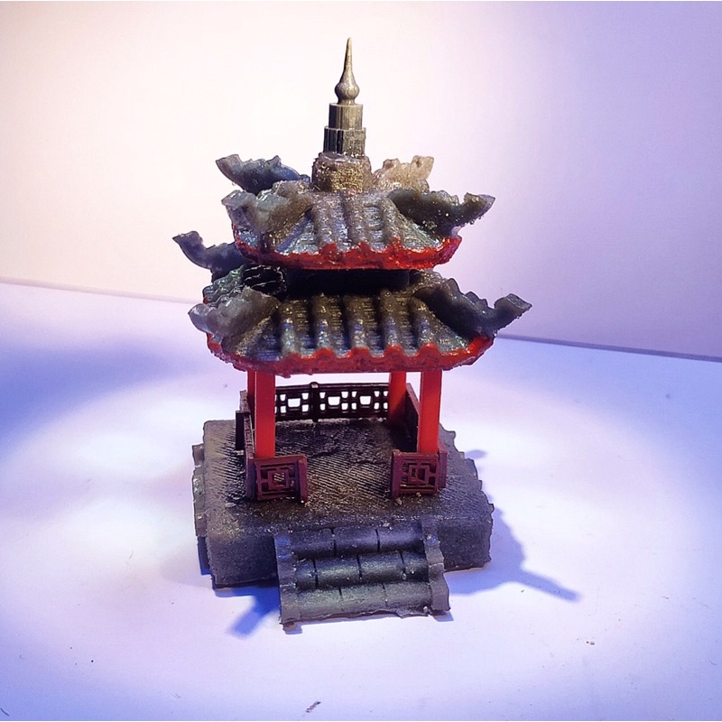 Chòi, nhà mini 2 mái - phụ kiện trang trí bể cá, tiểu cảnh, sân vườn, hòn non bộ