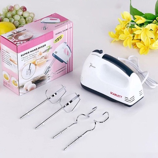 Máy đánh trứng cầm tay mini làm bánh 7 tốc độ Scarlett Công suất 260W Cực kỳ tiện lợi