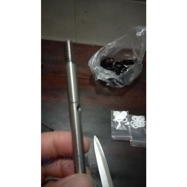 Bộ trục quạt B4 có lỗ dài 19cm + 2 bạc tròn dùng cho quạt Senko MD hàng tốt bền