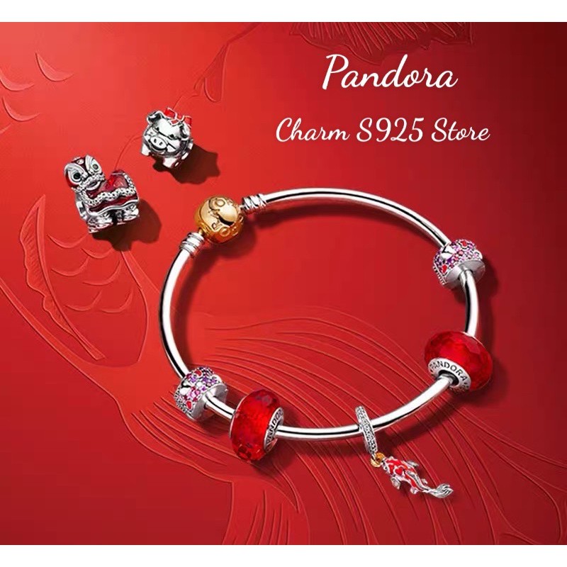 charm pan hình cá chép bạc s925