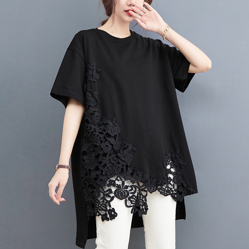 G23 áo thun big size freesize thoải mái rộng rãi phong cách cách điệu ren thời trang