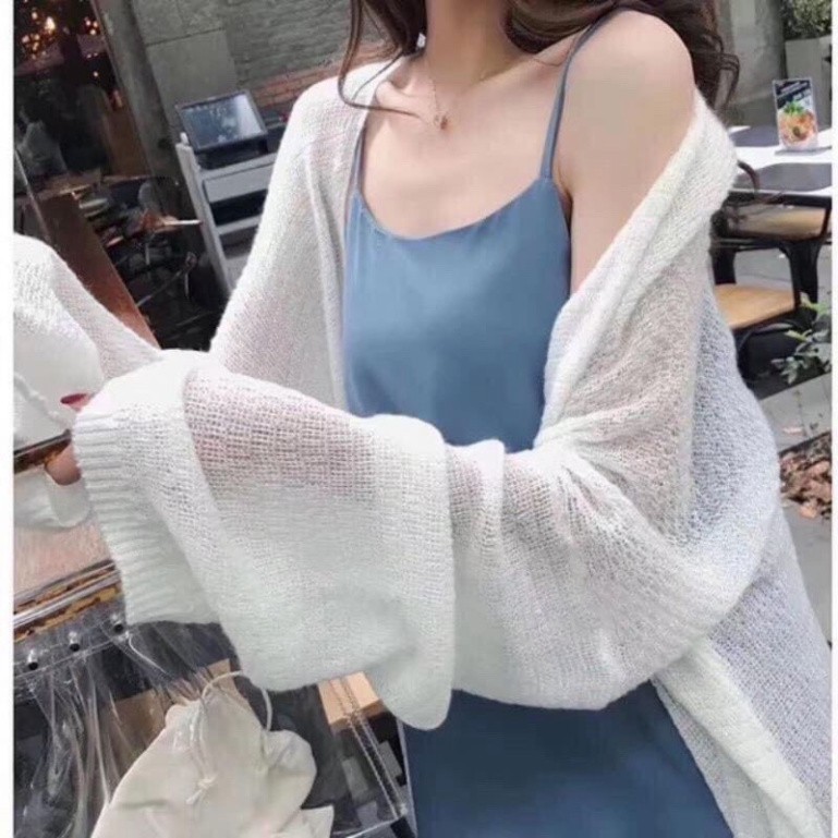 Áo Khoác Cardigan Nữ Len Mỏng. Đủ 3 màu  - KD