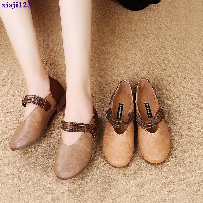 Giày Búp Bê Mũi Tròn Bằng Nhựa Phong Cách Retro Nhật Bản Cho Nữ | BigBuy360 - bigbuy360.vn