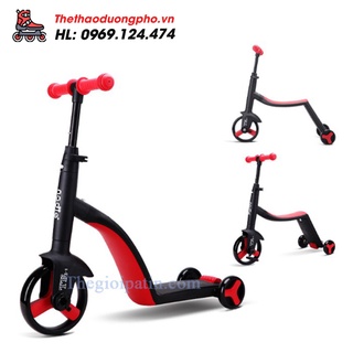 Xe Trượt Scooter Nadle 3 trong 1 - Đa năng tiện lợi rễ sử dụng với 3 chức năng vừa xe đạp - scooter - xe chòi chân