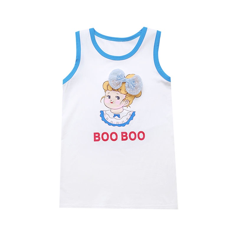 Đầm Sát Nách In Họa Tiết Hoạt Hình Đáng Yêu Thời Trang Hè 2023 Cho Bé Gái