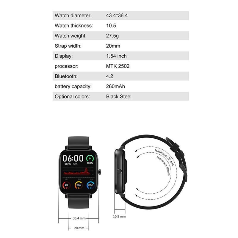 Đồng Hồ Thông Minh Dt35 Kết Nối Bluetooth Hỗ Trợ Theo Dõi Nhịp Tim Chất Lượng Cao