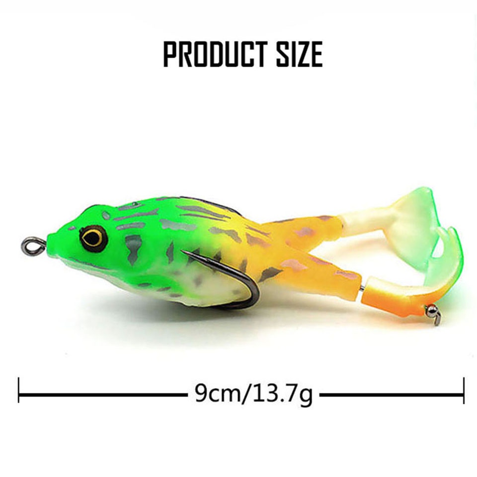 Mồi câu cá giả ếch mềm 9CM 13.7G