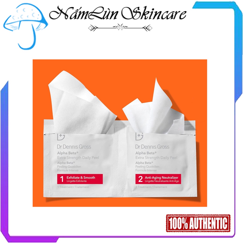 Tẩy da chết Dr Dennis Gross Alpha Daily , Peel Da Dr Dennis Gross Extra Strength Daily Peel