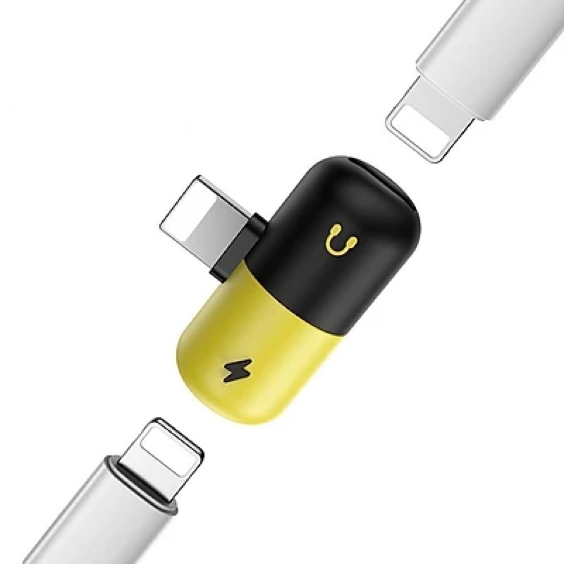 Đầu cáp chuyển đổi 2in1 Lightning Splitter chia đầu Lightning ra 2 cổng, vừa sạc , vừa cắm tai nghe cho iphone, ipad