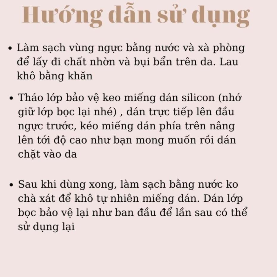 Miếng dán ngực ti silicon nâng ngực, áo ngực dán chống chảy xệ sử dụng nhiều lần JOCOSI D2002-0100