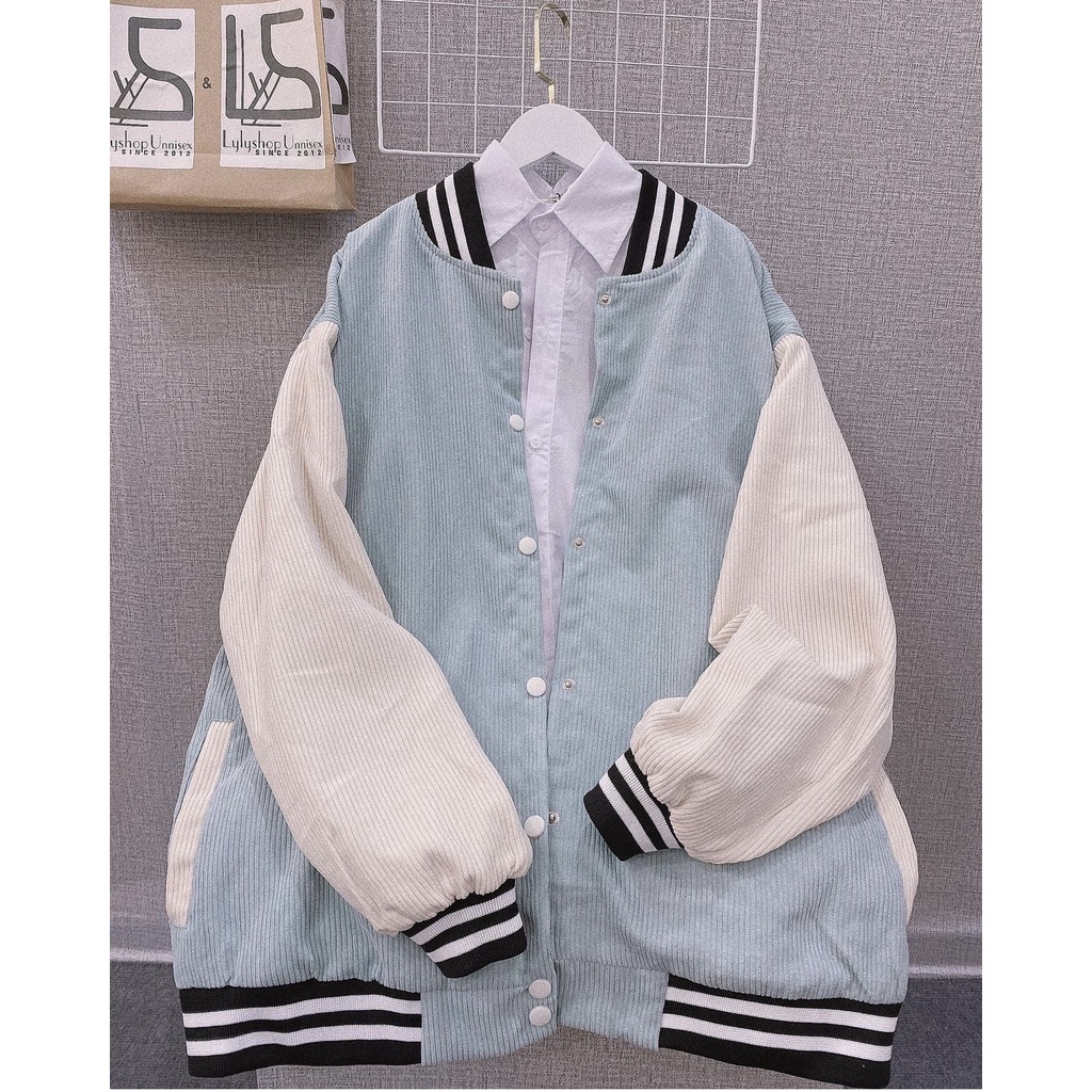 Áo Khoác Bomber Trơn Áo Khoác Chất Nhung Dày Dặn Form Rộng Unisex Nam Nữ Mặc Thoải Mái [Ảnh Thật]