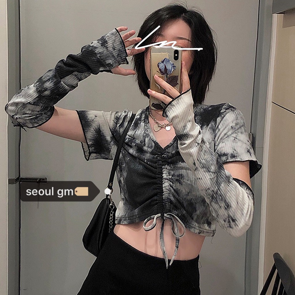 Áo croptop loang style ulzzang