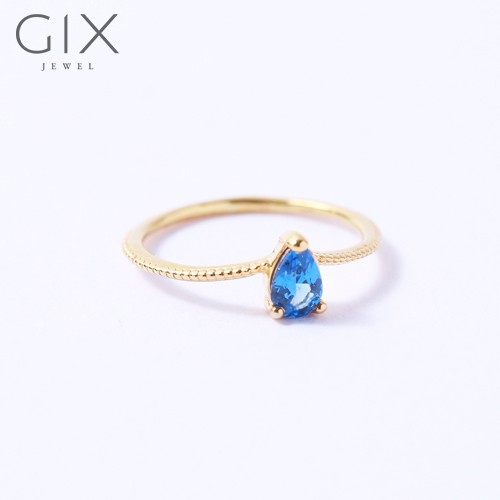 Nhẫn hình giọt nước cho phái nữ ( màu xanh dương) Gix Jewel N103