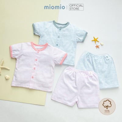 Bộ Quần Áo Mùa HèSơ Sinh Cộc Tay, Nút Giữa MIOMIO - Cho Bé Trai, Bé Gái (Từ 0-24 tháng), Vải Cotton