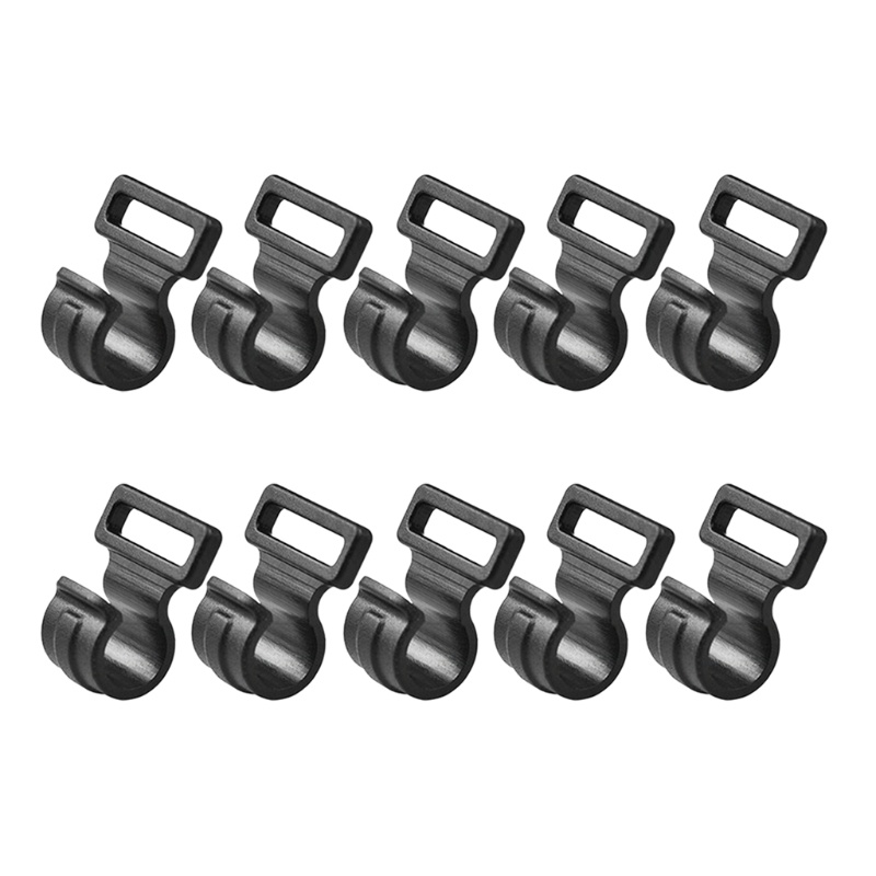 Bộ 10 Móc Kẹp Dây Lều Cắm Trại Màu Đen