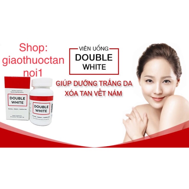 Viên uống chống nắng trắng da Double White ,hỗ trợ điều trị nám, tăng sắc tố da, ngừa lão hoá (USA)