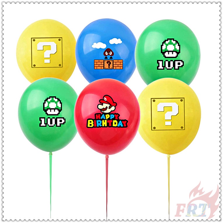 Bong bóng latex 12 inch in hình Super Mario trang trí tiệc sinh nhật 04