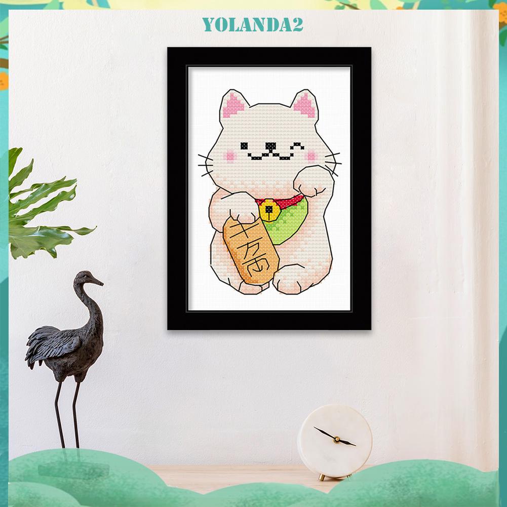 Tranh Thêu Chữ Thập Hình Động Vật 11ct 25x20cm