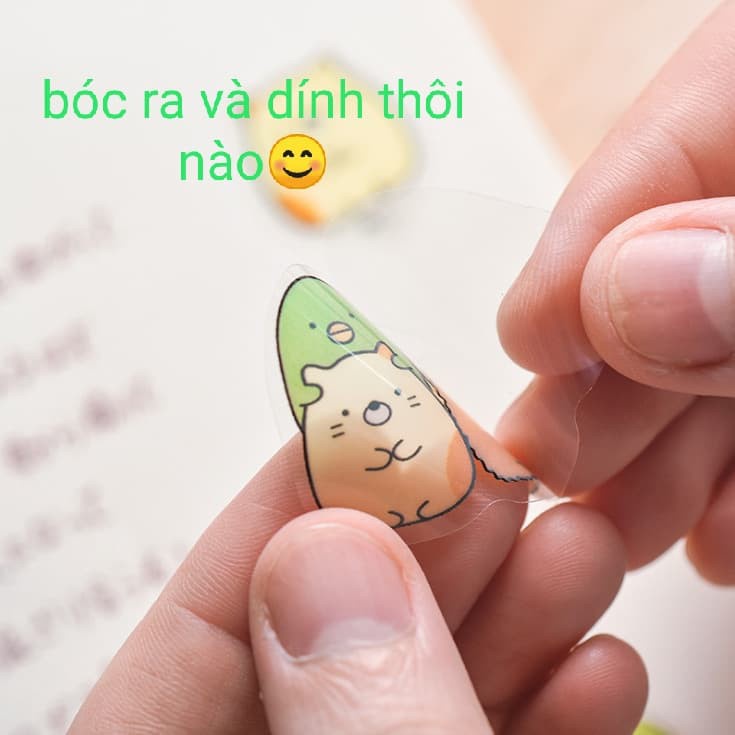 Sticker Molang Cute, Hình Dán Kawaii Trang Trí Sổ Phong Cách Nhật Bản